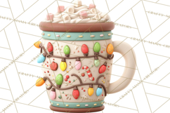 Hot Cocoa Mugs Clipart PNG Graphics, Cozy Christmas Png Product Image 3