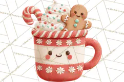 Hot Cocoa Mugs Clipart PNG Graphics, Cozy Christmas Png Product Image 5