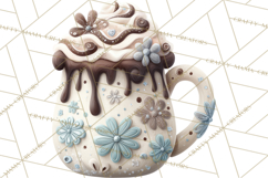 Hot Cocoa Mugs Clipart PNG Graphics, Cozy Christmas Png Product Image 3