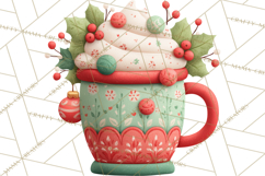 Hot Cocoa Mugs Clipart PNG Graphics, Cozy Christmas Png Product Image 2