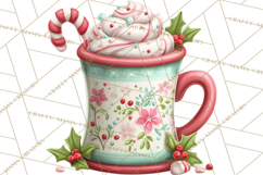 Hot Cocoa Mugs Clipart PNG Graphics, Cozy Christmas Png Product Image 3