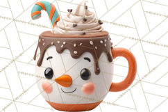 Hot Cocoa Mugs Clipart PNG Graphics, Cozy Christmas Png Product Image 5