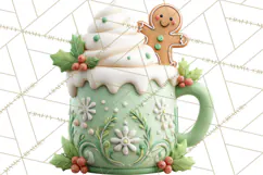 Hot Cocoa Mugs Clipart PNG Graphics, Cozy Christmas Png Product Image 5