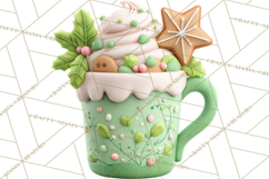 Hot Cocoa Mugs Clipart PNG Graphics, Cozy Christmas Png Product Image 2