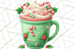 Hot Cocoa Mugs Clipart PNG Graphics, Cozy Christmas Png Product Image 4