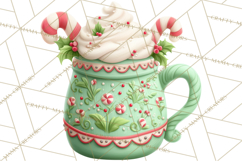 Hot Cocoa Mugs Clipart PNG Graphics, Cozy Christmas Png Product Image 5