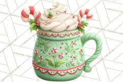 Hot Cocoa Mugs Clipart PNG Graphics, Cozy Christmas Png Product Image 5