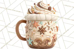 Hot Cocoa Mugs Clipart PNG Graphics, Cozy Christmas Png Product Image 3