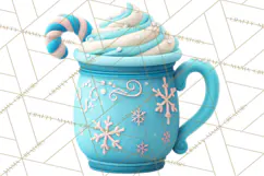 Hot Cocoa Mugs Clipart PNG Graphics, Cozy Christmas Png Product Image 2