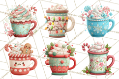 Hot Cocoa Mugs Clipart PNG Graphics, Cozy Christmas Png Product Image 6