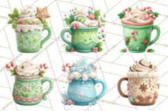 Hot Cocoa Mugs Clipart PNG Graphics, Cozy Christmas Png Product Image 8