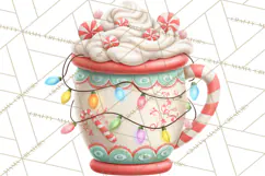 Hot Cocoa Mugs Clipart PNG Graphics, Cozy Christmas Png Product Image 2