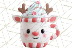 Hot Cocoa Mugs Clipart PNG Graphics, Cozy Christmas Png Product Image 4