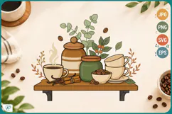 Cozy Coffee Collection Clipart Product Image 1