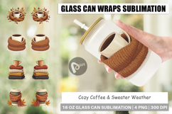 Glass Can Cozy Coffee Weather Product Image 1