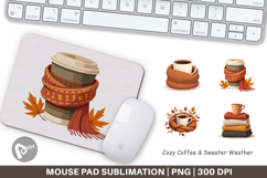 Mouse Pad Cozy Coffee Weather Product Image 1