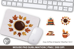 Mouse Pad Cozy Coffee Weather Product Image 1
