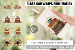 Glass Can Cozy Coffee Weather Product Image 1