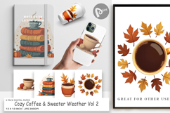 Digital Paper Cozy Coffee Weather Product Image 1