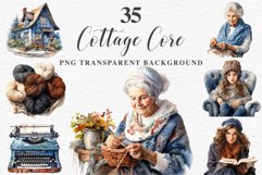 Cozy Cottage Core Grandma Women Knitting Winter House PNG Nursery wall art card making collage printable files xmas decor junk journal sublimation Scrapbooking  watercolor Cozy Cottage Core Grandma Women Knitting Winter House PNG clipart, sublimation nurs