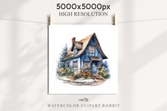 Cozy Cottage Core Winter House Forest Hut Decoration PNG Nursery art card making collage printable files xmas decor junk journal sublimation Scrapbooking watercolor Cozy Cottage Core, Knitting Winter House PNG, forest hut clipart, sublimation nursery
