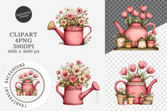 Cozy Cottage Garden Clipart, Cottage Garden PNG Product Image 1