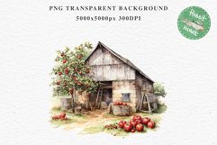 Cozy Cottagecore Apple Farm Barn House Village Garden Fruits PNG Nursery wall art card making collage printable decor junk journal sublimation Scrapbooking watercolor Cozy Cottagecore Lady Girl Women Apple Picnic Women House PNG clipart, farm barn village