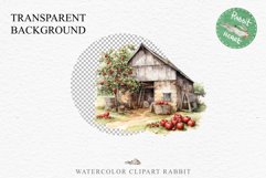 Cozy Cottagecore Apple Farm Barn House Village Garden Fruits PNG Nursery wall art card making collage printable decor junk journal sublimation Scrapbooking