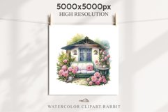 Cozy Cottagecore House Vintage English Romantic Cottage PNG Nursery wall art card making collage printable decor junk journal sublimation Scrapbooking  watercolor Cozy Cottagecore House Vintage English Romantic floral garden Cottage PNG clipart