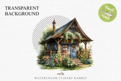 Cozy Cottagecore House Vintage English Romantic Cottage PNG Nursery wall art card making collage printable decor junk journal sublimation Scrapbooking  watercolor Cozy Cottagecore House Vintage English Romantic floral garden Cottage PNG clipart