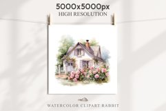 Cozy Cottagecore House Vintage English Romantic Cottage PNG Nursery wall art card making collage printable decor junk journal sublimation Scrapbooking watercolor Cozy Cottagecore House Vintage English Romantic floral garden Cottage PNG clipart