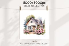 Cozy Cottagecore House Vintage English Romantic Cottage PNG Nursery wall art card making collage printable decor junk journal sublimation Scrapbooking watercolor Cozy Cottagecore House Vintage English Romantic floral garden Cottage PNG clipart