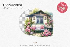 Cozy Cottagecore House Vintage English Romantic Cottage PNG Nursery wall art card making collage printable decor junk journal sublimation Scrapbooking  watercolor Cozy Cottagecore House Vintage English Romantic floral garden Cottage PNG clipart