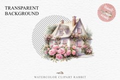 Cozy Cottagecore House Vintage English Romantic Cottage PNG Nursery wall art card making collage printable decor junk journal sublimation Scrapbooking watercolor Cozy Cottagecore House Vintage English Romantic floral garden Cottage PNG clipart