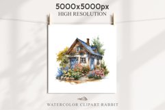 Cozy Cottagecore House Vintage English Romantic Cottage PNG Nursery wall art card making collage printable decor junk journal sublimation Scrapbooking  watercolor Cozy Cottagecore House Vintage English Romantic floral garden Cottage PNG clipart
