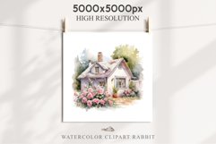 Cozy Cottagecore House Vintage English Romantic Cottage PNG Nursery wall art card making collage printable decor junk journal sublimation Scrapbooking watercolor Cozy Cottagecore House Vintage English Romantic floral garden Cottage PNG clipart