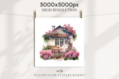 Cozy Cottagecore House Vintage English Romantic Cottage PNG Nursery wall art card making collage printable decor junk journal sublimation Scrapbooking  watercolor Cozy Cottagecore House Vintage English Romantic floral garden Cottage PNG clipart