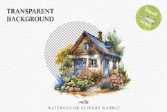 Cozy Cottagecore House Vintage English Romantic Cottage PNG Nursery wall art card making collage printable decor junk journal sublimation Scrapbooking  watercolor Cozy Cottagecore House Vintage English Romantic floral garden Cottage PNG clipart