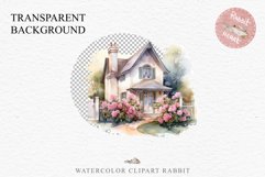 Cozy Cottagecore House Vintage English Romantic Cottage PNG Nursery wall art card making collage printable decor junk journal sublimation Scrapbooking watercolor Cozy Cottagecore House Vintage English Romantic floral garden Cottage PNG clipart