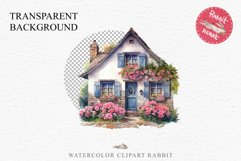 Cozy Cottagecore House Vintage English Romantic Cottage PNG Nursery wall art card making collage printable decor junk journal sublimation Scrapbooking  watercolor Cozy Cottagecore House Vintage English Romantic floral garden Cottage PNG clipart