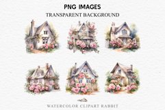 Cozy Cottagecore House Vintage English Romantic Cottage PNG Nursery wall art card making collage printable decor junk journal sublimation Scrapbooking watercolor Cozy Cottagecore House Vintage English Romantic floral garden Cottage PNG clipart