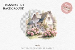 Cozy Cottagecore House Vintage English Romantic Cottage PNG Nursery wall art card making collage printable decor junk journal sublimation Scrapbooking watercolor Cozy Cottagecore House Vintage English Romantic floral garden Cottage PNG clipart