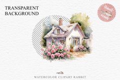 Cozy Cottagecore House Vintage English Romantic Cottage PNG Nursery wall art card making collage printable decor junk journal sublimation Scrapbooking watercolor Cozy Cottagecore House Vintage English Romantic floral garden Cottage PNG clipart