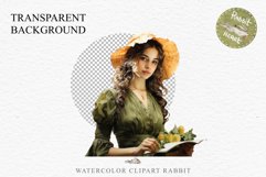 Cozy Cottagecore Lady Vintage Cute Romantic Women Floral PNG Nursery wall art card making collage printable decor junk journal sublimation Scrapbooking