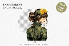 Cozy Cottagecore Lady Vintage Cute Romantic Women Floral PNG Nursery wall art card making collage printable decor junk journal sublimation Scrapbooking