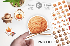 Sticker Cozy Autumn Crafting Product Image 1