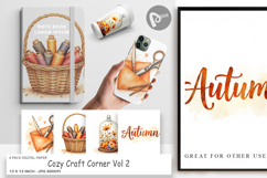 Digital Paper Cozy Autumn Crafting Product Image 1