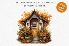 Cozy Fall Clipart Autumn Door PNG Junk Journal Scrapbooking october september halloween cute decor autumn cottage core graphics digital orange pumpkin watercolor fall door clipart, autumn png, Cute house decor, cottage core pumpkin, junk journaling
