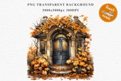 Cozy Fall Clipart Autumn Door PNG Junk Journal Scrapbooking october september halloween cute decor autumn cottage core graphics digital orange pumpkin watercolor fall door clipart, autumn png, Cute house decor, cottage core pumpkin, junk journaling