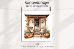 Cozy Fall Clipart Autumn Porch PNG Junk Journal Scrapbooking october september halloween cute decor autumn cottage core graphics digital orange pumpkin watercolor fall porch clipart, autumn clipart, Cute nursery decor, cottage core pumpkin clip art